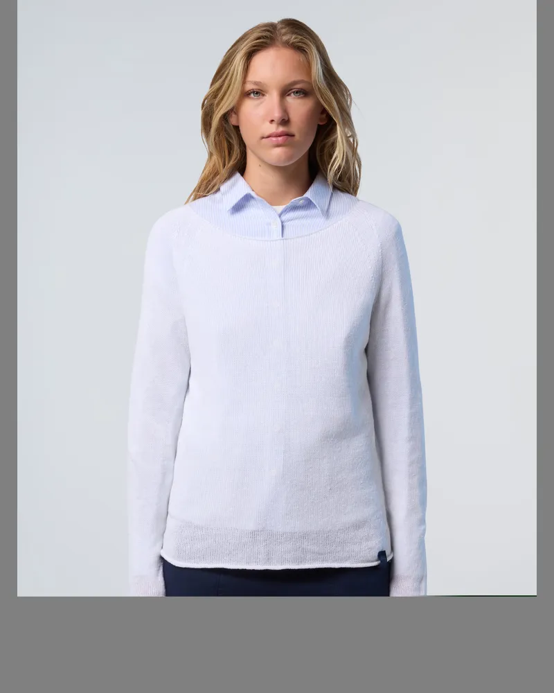 North Sails Pullover mit U-Boot-Ausschnitt - Weiß Weiß