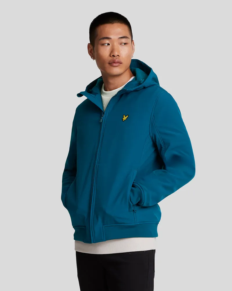 Lyle & Scott Herren Fleece-Rückseite Softshell-Jacke in Marineblau Marineblau