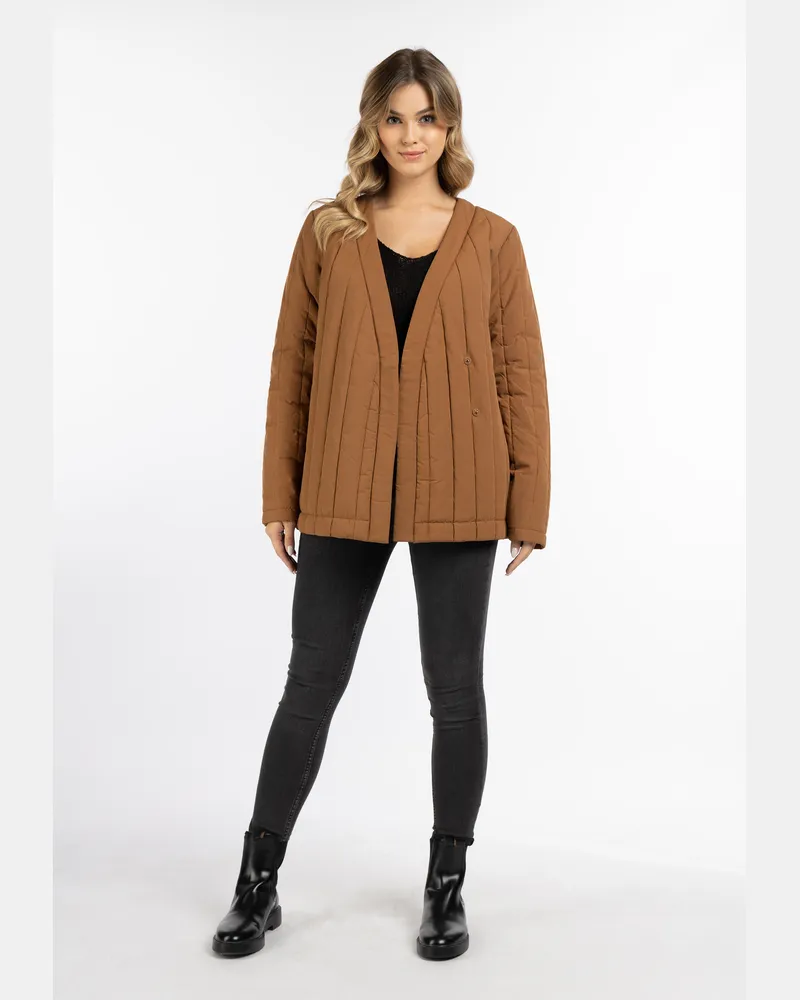 DreiMaster Baumwolljacke mit leichter Wattierung Damen Kamel Camel