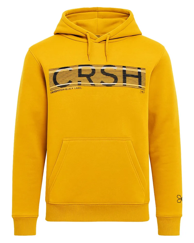CrossHatch Goldsbury Herren Gelbes Hoodie Gelb