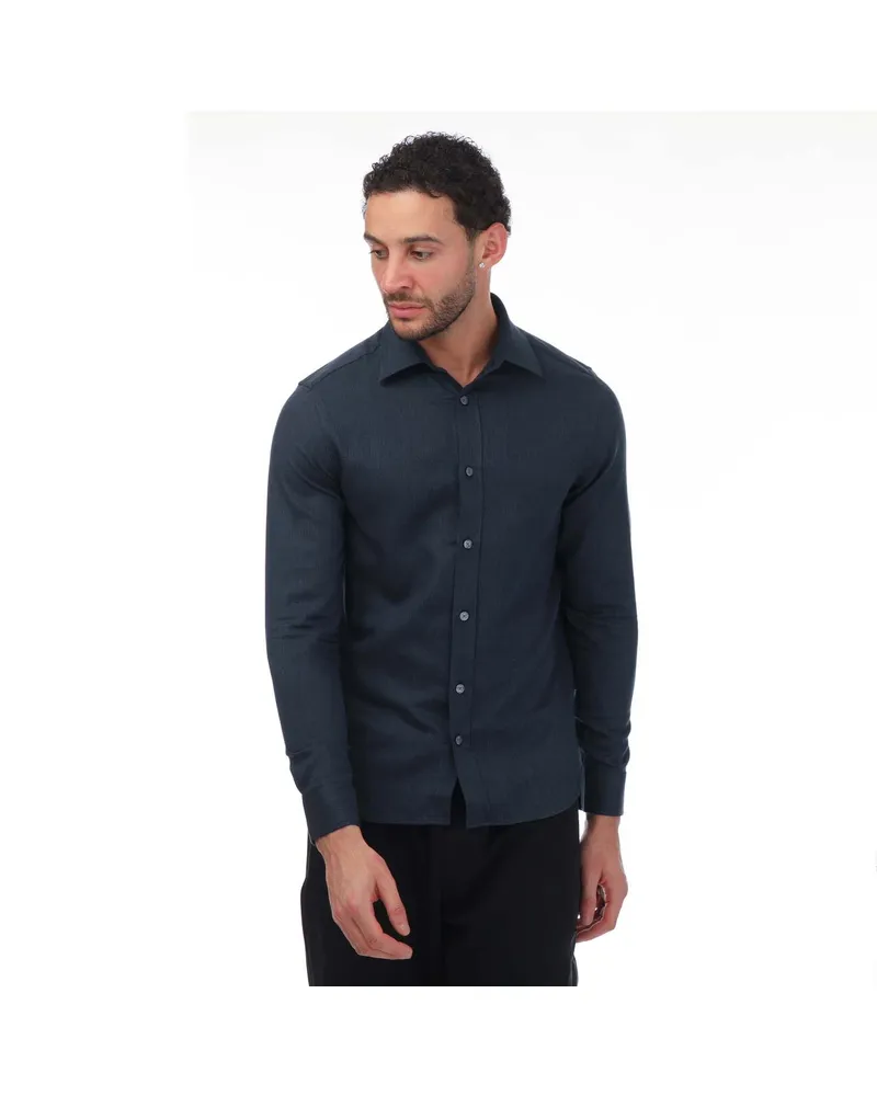 Ted Baker Chemise Crotone chevrons manches longues  Pour Homme en Bleu Marine Marineblau