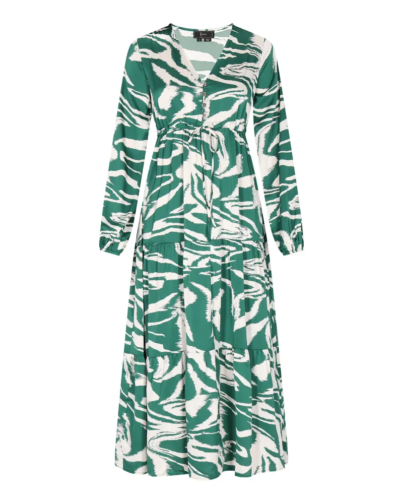 FAINA Kleid Damen Grün Wollweiss Grün