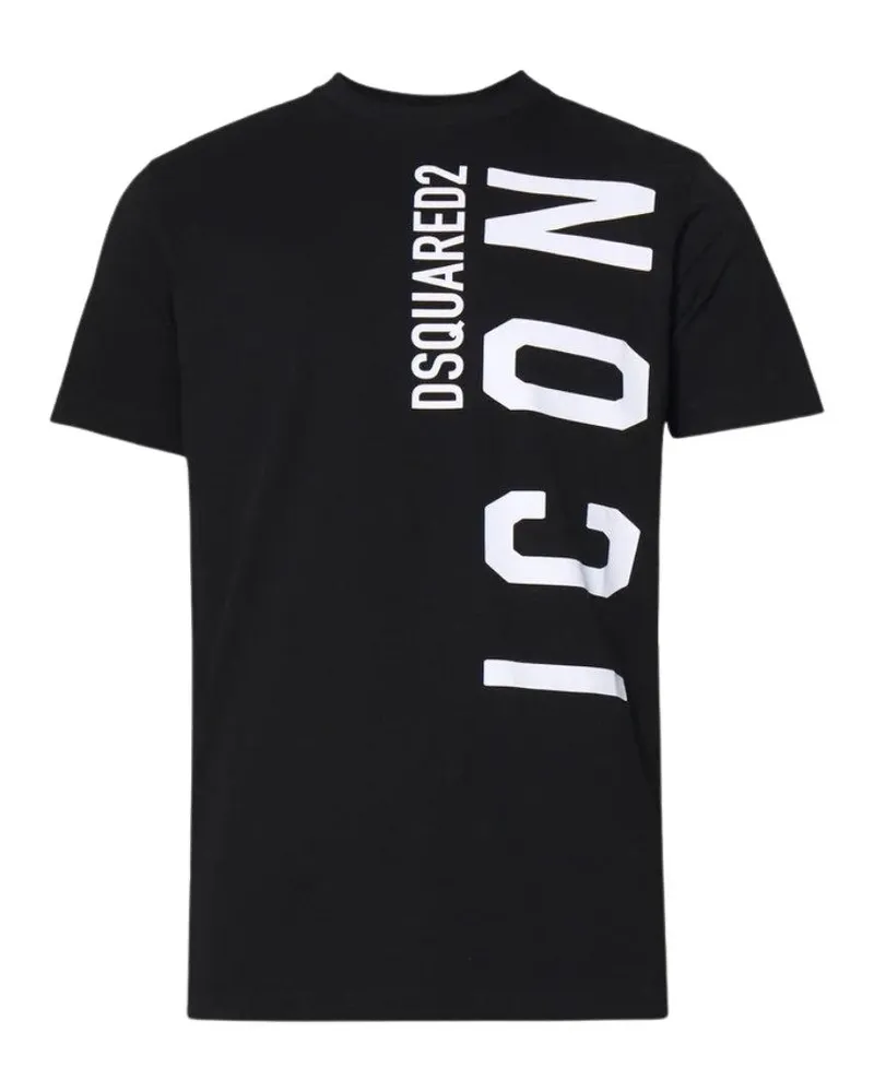 Dsquared2 T-Shirt für Herren/Damen Unisex, leger (Schwarz/Weiß Schwarz