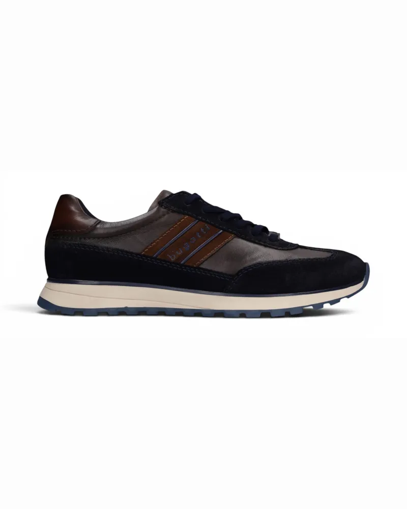 Bugatti Herren Marineblaue Leder-Schnürschuhe – Timon Blau
