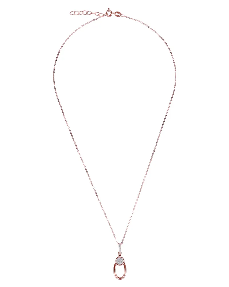 Orphelia Ambra' Damen-Kette mit Anhänger aus 925er Sterlingsilber, Rosé, ZH-7439 Rosé