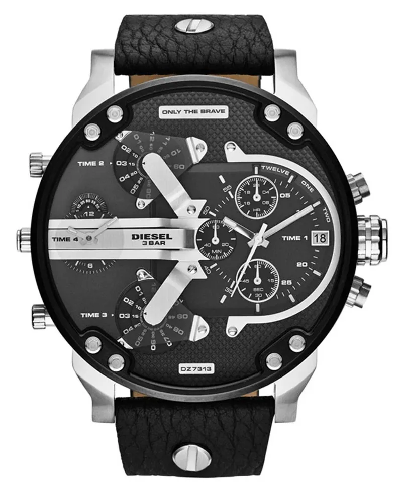 Diesel Mr. Daddy 2.0 Schwarz Herren Armbanduhr DZ7313 Schwarz