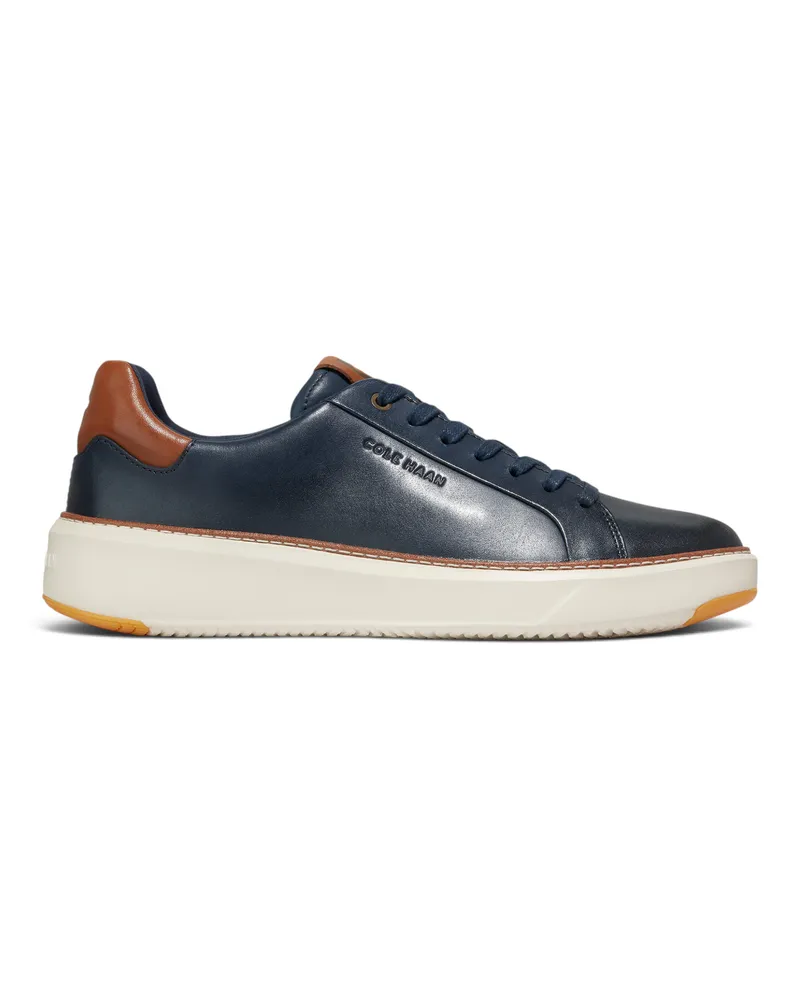 COLE HAAN Herren GrandPro Luxe Mile Trainer Blaue Lederschuhe - C37158 Marineblau