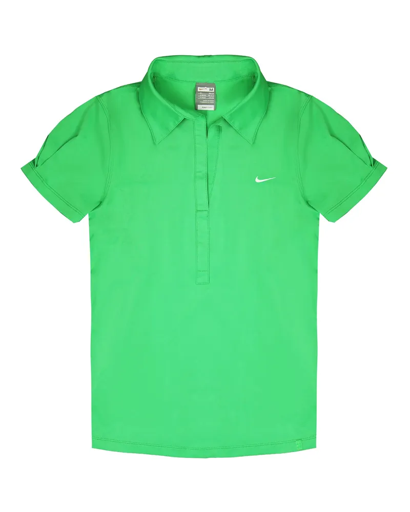 Nike Dri-Fit Short Sleeve Polo Shirt Green Womens Tennishemd 327803 388 Grün