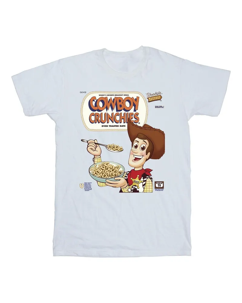 Disney Toy Story Woody Cowboy Crunchies" T-Shirt für Herren (Weiß Weiß