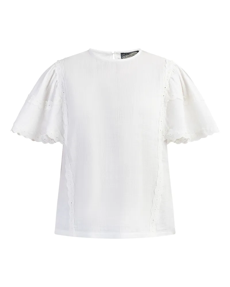 DreiMaster Blusenshirt mit Spitze Damen weiss Weiß
