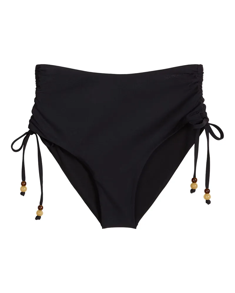 Marc O'Polo Marc O'Polo Damen Bikini-Hose Abstract FloralBikini Slip, Bikini Unterteil, Bikinihose Schwarz