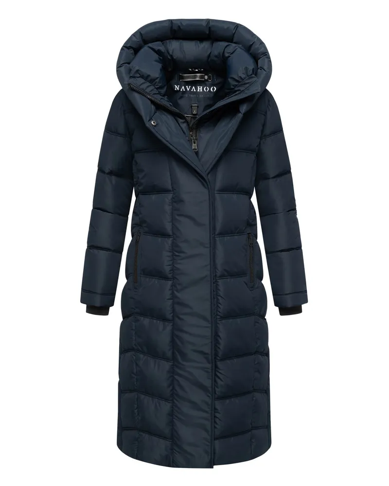 NAVAHOO Damen Steppmantel Engelsfeder XIV, warm und funktional - Blau Blau