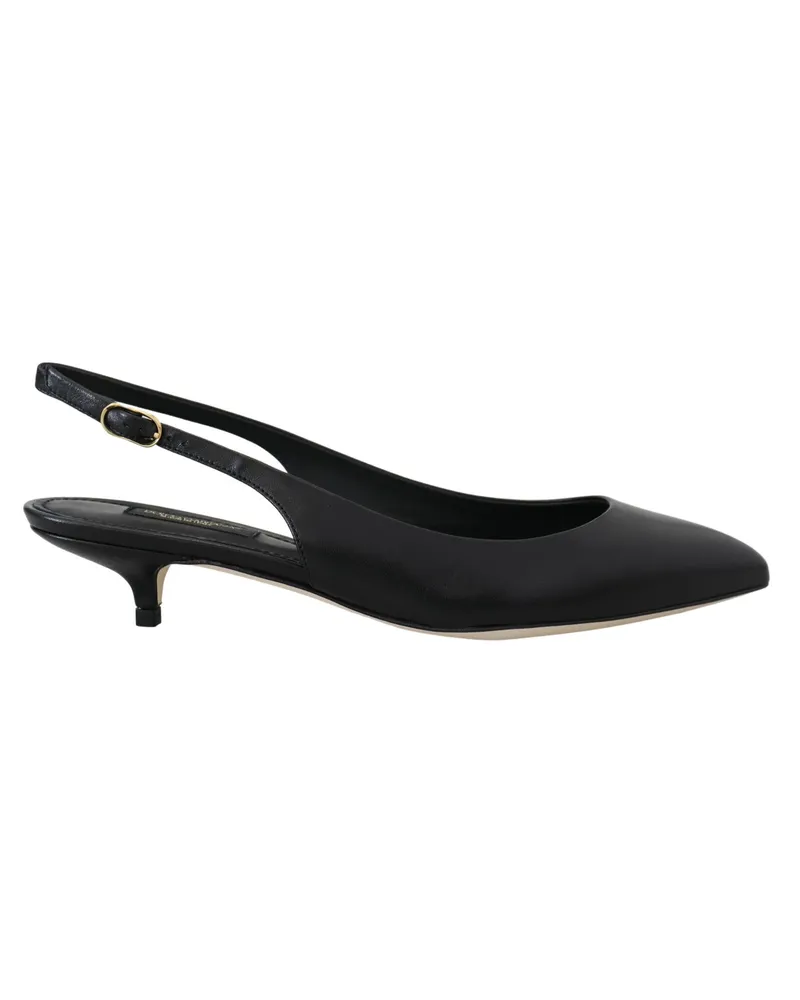 Dolce & Gabbana Slingback-Pumps aus Leder - Schwarz Schwarz