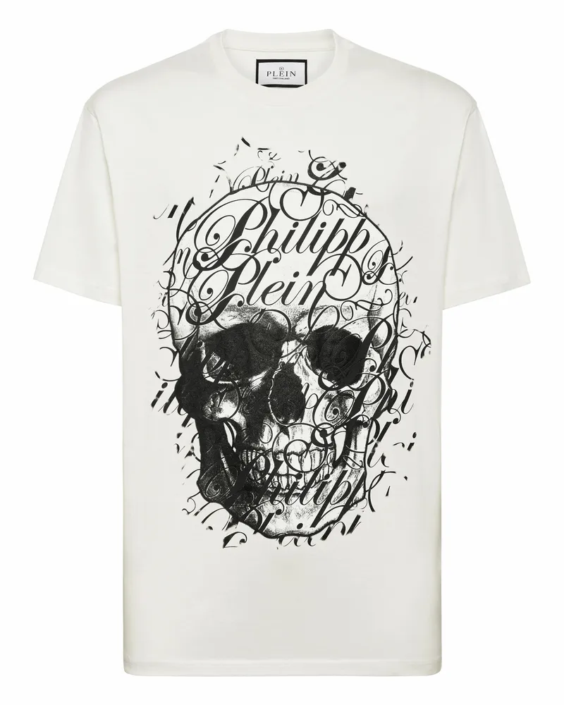 Philipp Plein T-Shirt Coursive Creme