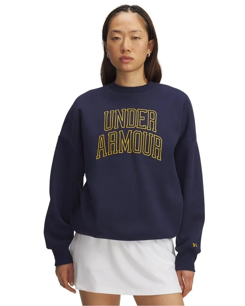 Under Armour Varsity" Sweatshirt für Damen (Marine/Gold Marineblau