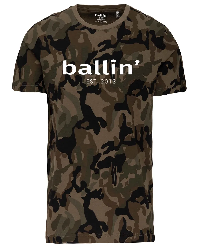 Ballin Army Camouflage Shirt von  Est. 2013 in der farbe Grun und in größe L Grün