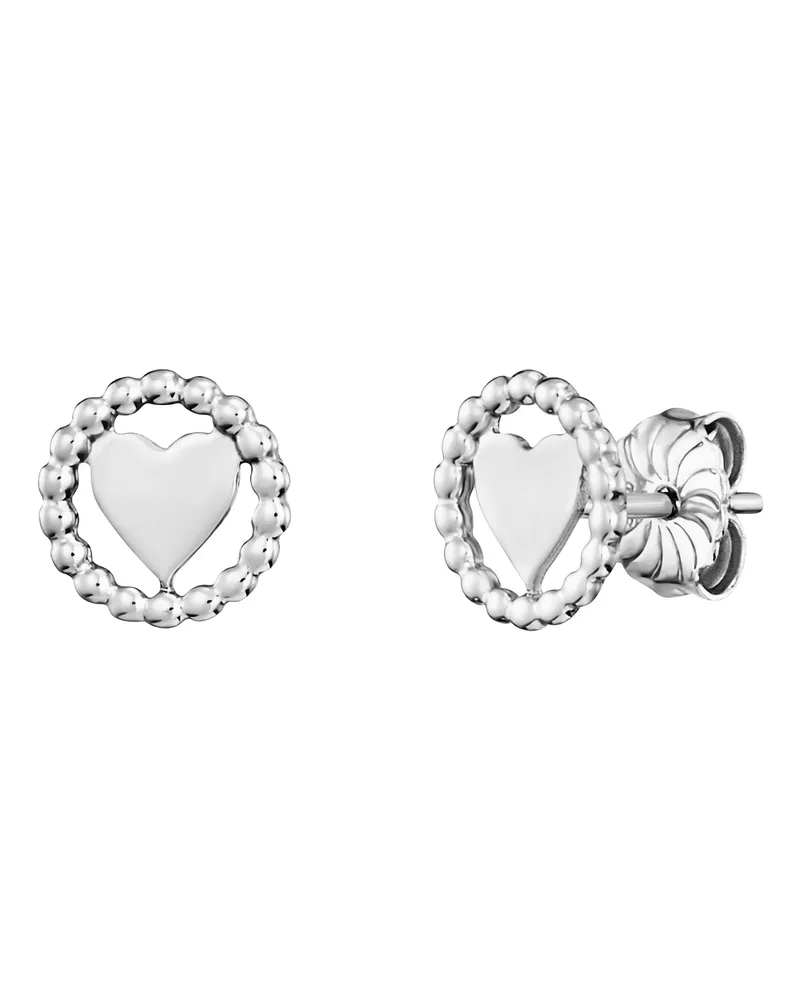 Julie Julsen Ohrstecker 925/- Sterling Silber rhodiniert Herz Silber