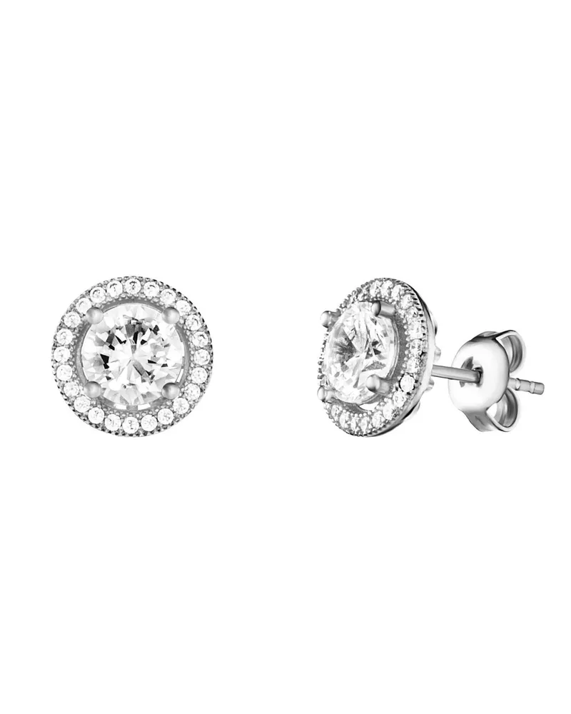 Julie Julsen Ohrstecker 925 Silber rhordiniert Zirkonia weiß Silber