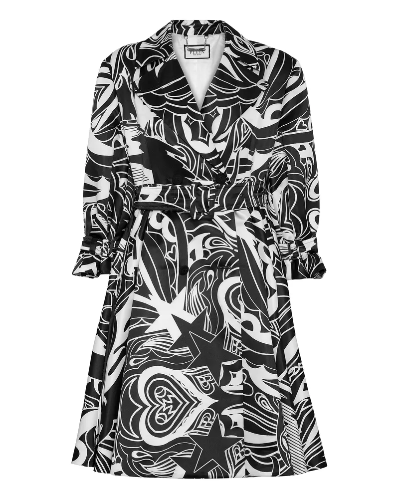 Philipp Plein Trenchcoat Circus Schwarz