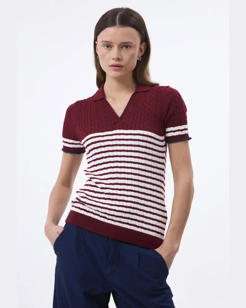 Felix Hardy Poloshirt Kurzarm Trikot Kurzarm Polo Shirt Bordeaux