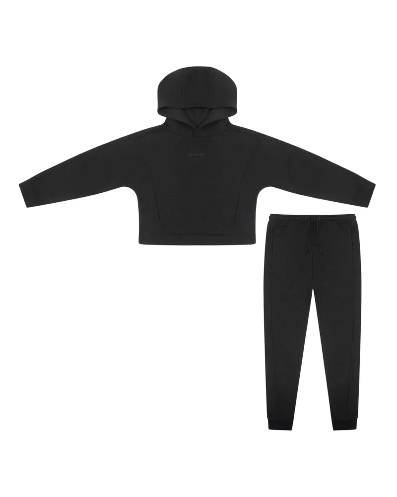 Firetrap Hoodie und Jogginghosen-Set für Mädchen, Fleece (Schwarz Schwarz