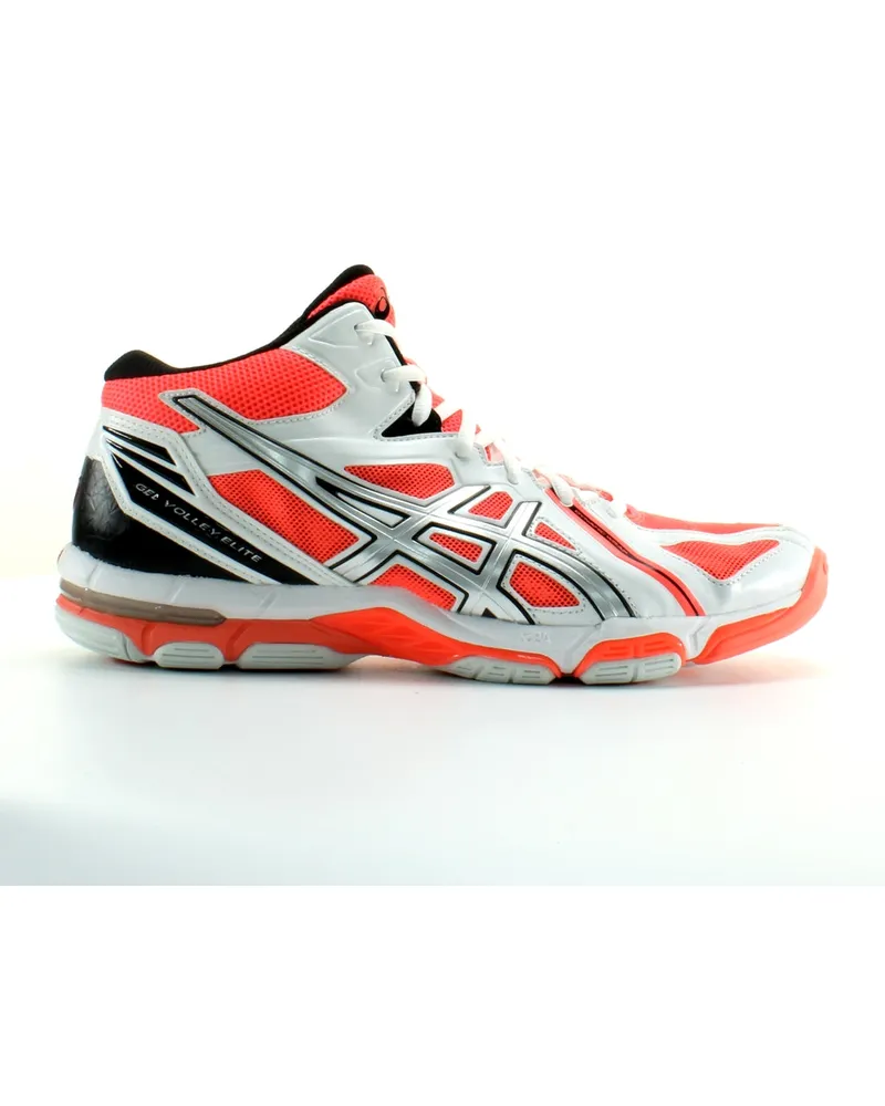 Asics Gel-Volley Elite 3 MT synthetische Schnürtrainer für Damen, Modell B551N 0193 - Weiß Weiß