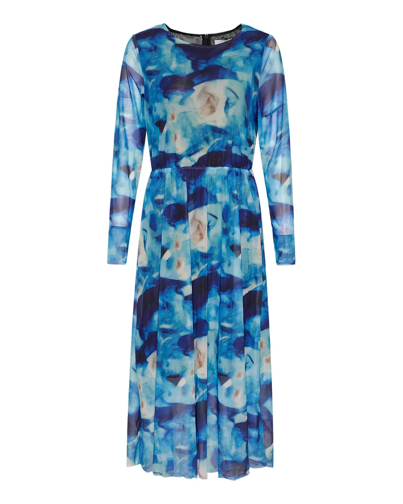 NOELLA Polly langes Kleid in Blau-Mix Blau