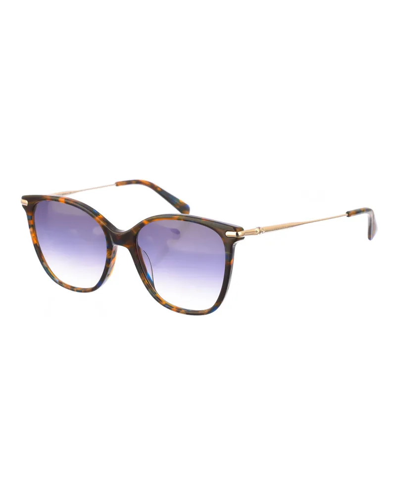 Longchamp LO660S Damen-Sonnenbrille aus Acetat in Schmetterlingsform Braun