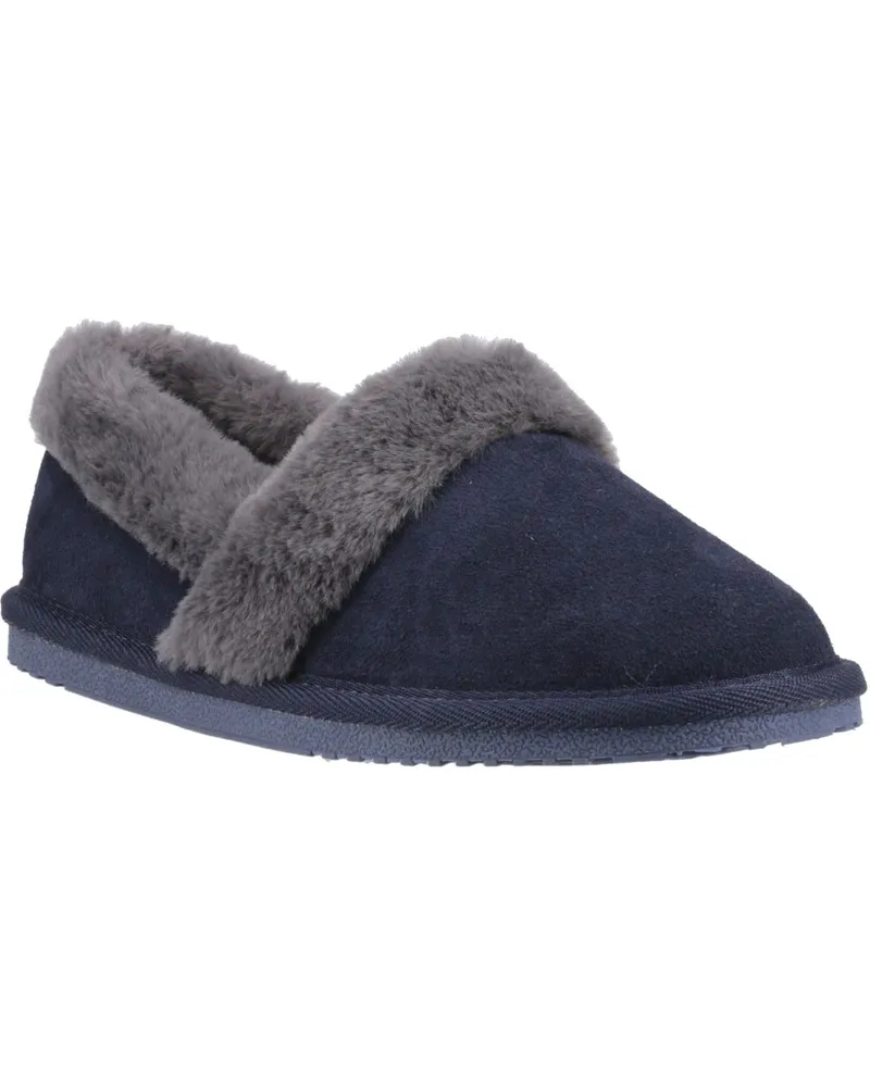 Hush Puppies Ariel Wildleder Damen Hausschuhe in Navy Marineblau
