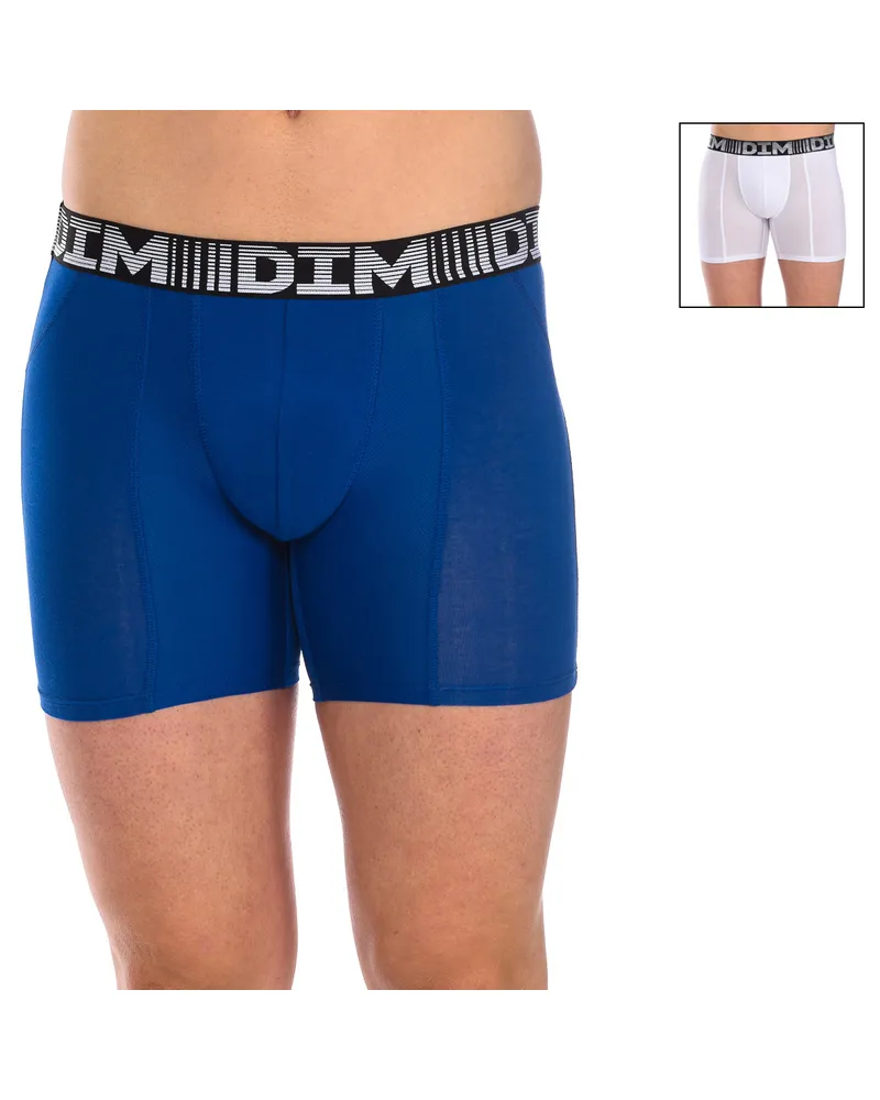 DIM Pack-2 Herren 3D Flex Air Cotton Long Boxershorts D01N2 Mehrfarbig