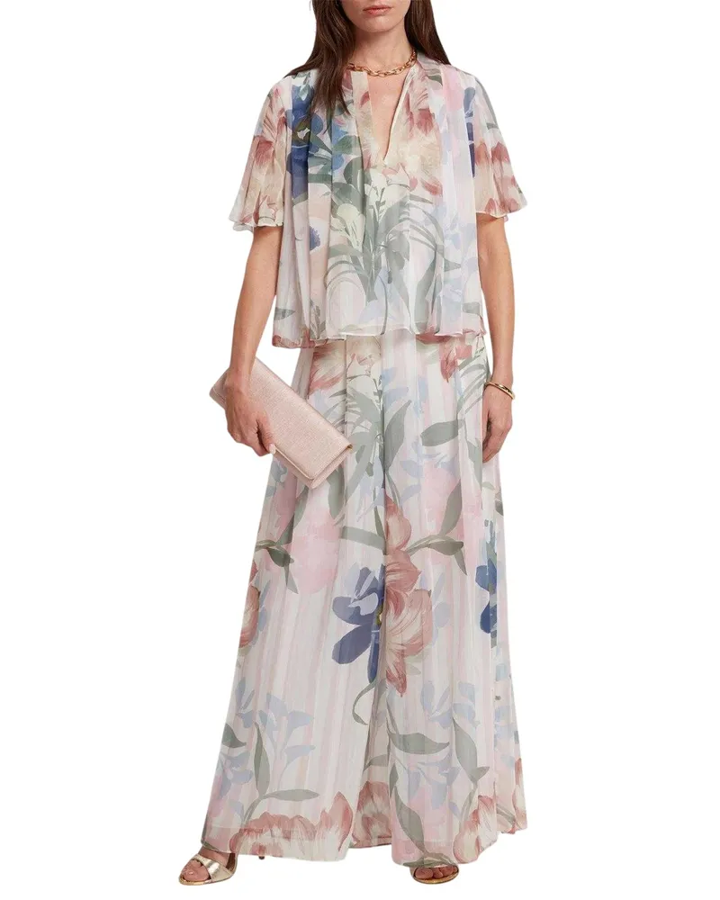 Ted Baker Bluse für Damen, Transparenter Stoff, Engelsärmel (Pink Rosa