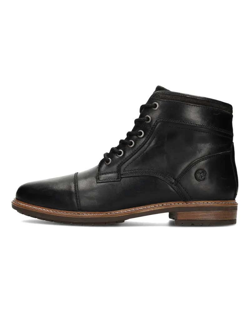 PS Poelman JONI Herren Stiefeletten Schwarz
