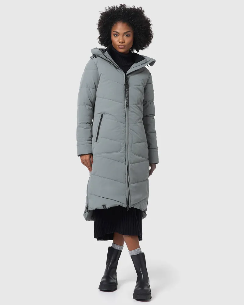 Marikoo Benikoo lange Damen-Winterjacke, warm und stylisch - Blau Blau
