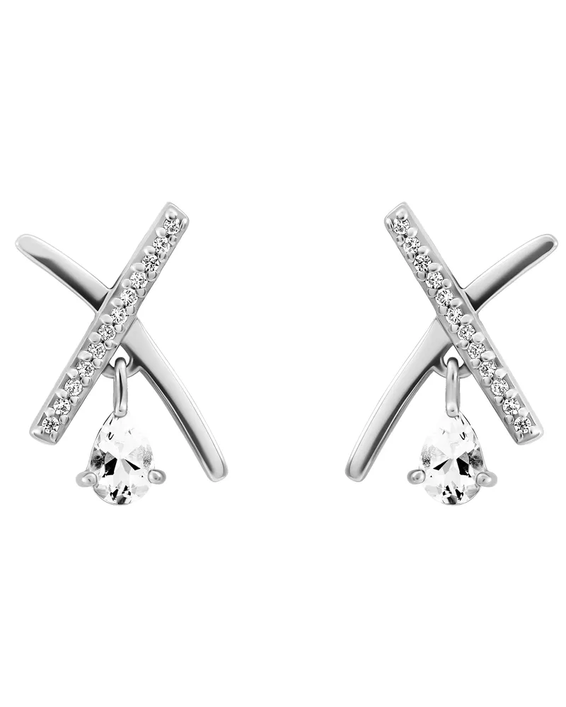 Orphelia Charlotte' Damen 925 Sterling Silber Ohrringe - Silber ZO-7580/W Silber