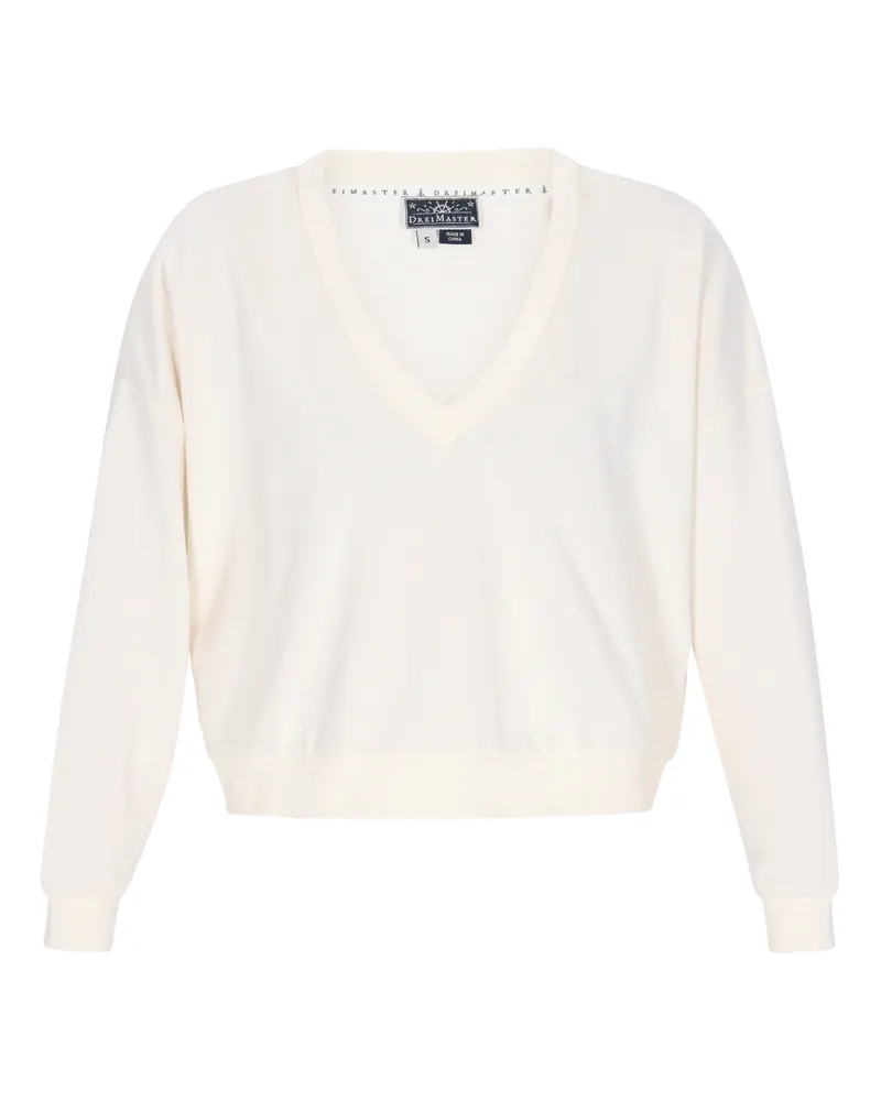DreiMaster Sweatshirt Frauen cremefarben Wollweiß