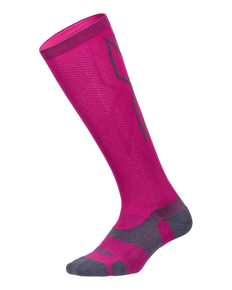 2XU leichte Kissen Voller Herren Pink/Grau Länge Socken Rosa