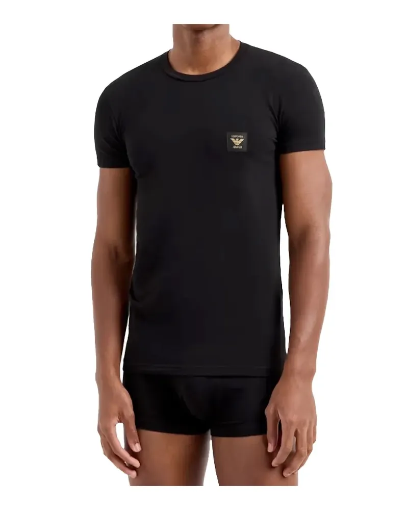 Emporio Armani Herren-T-Shirt GA Adler Schwarz