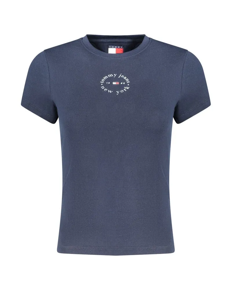 Tommy Hilfiger Blaue Baumwolle Damen T-Shirt Blau