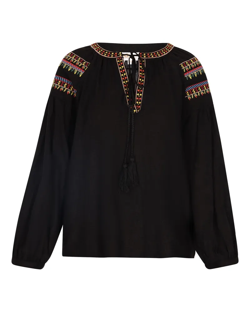 Usha Bluse Damen schwarz Schwarz