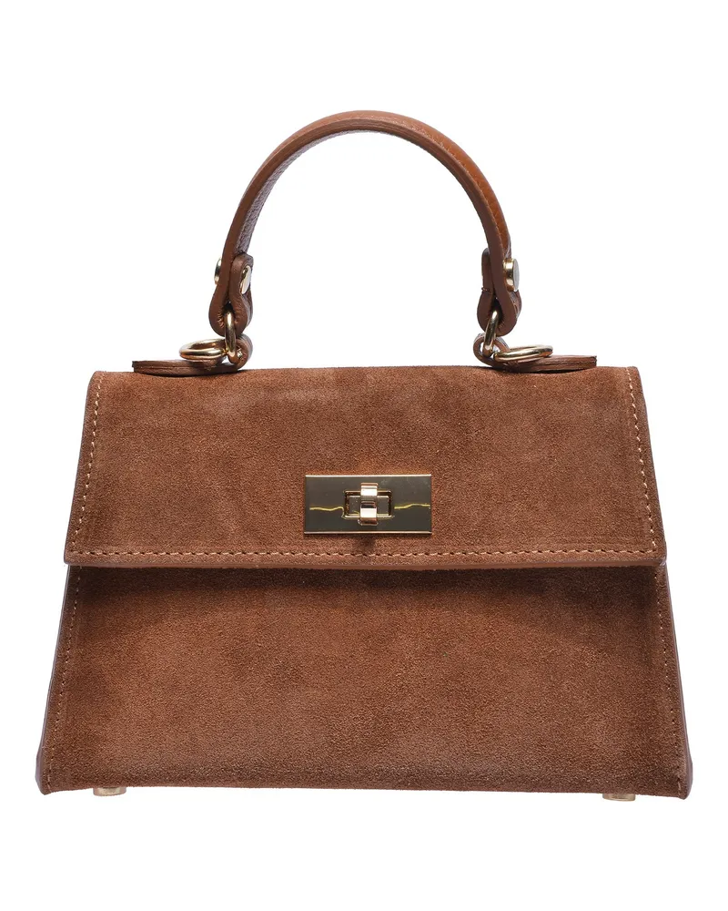 Anna Luchini Braun Rindsledertasche Braun