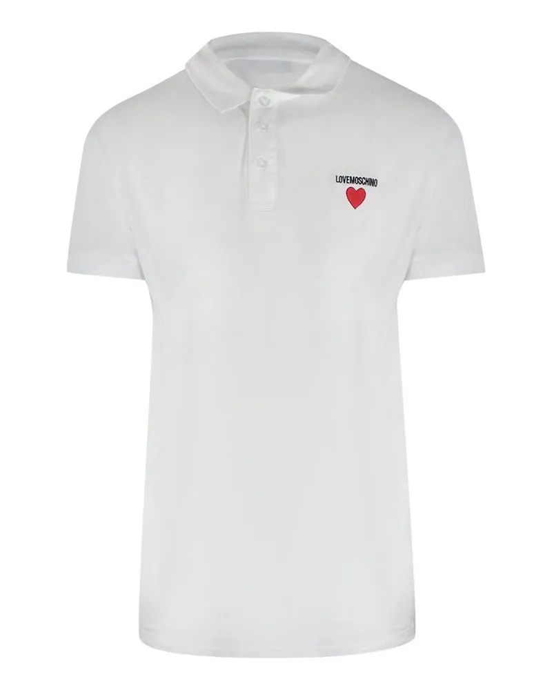Moschino Poloshirt für Herren, Baumwolle, kurzärmlig (Weiß Weiß