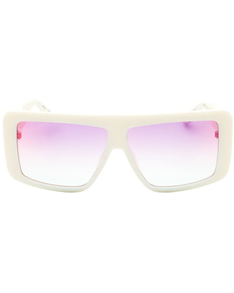 Guess Sonnenbrille Mit Violetten Oder Verspiegelten Gläsern Und Weißen Gläsern Weiß