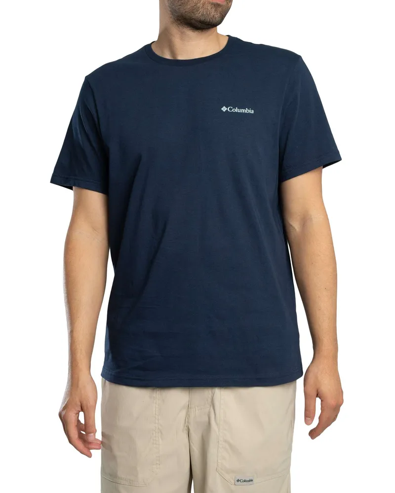 Columbia Sportswear Company CSC Logo Rücken-T-Shirt, Blau Blau