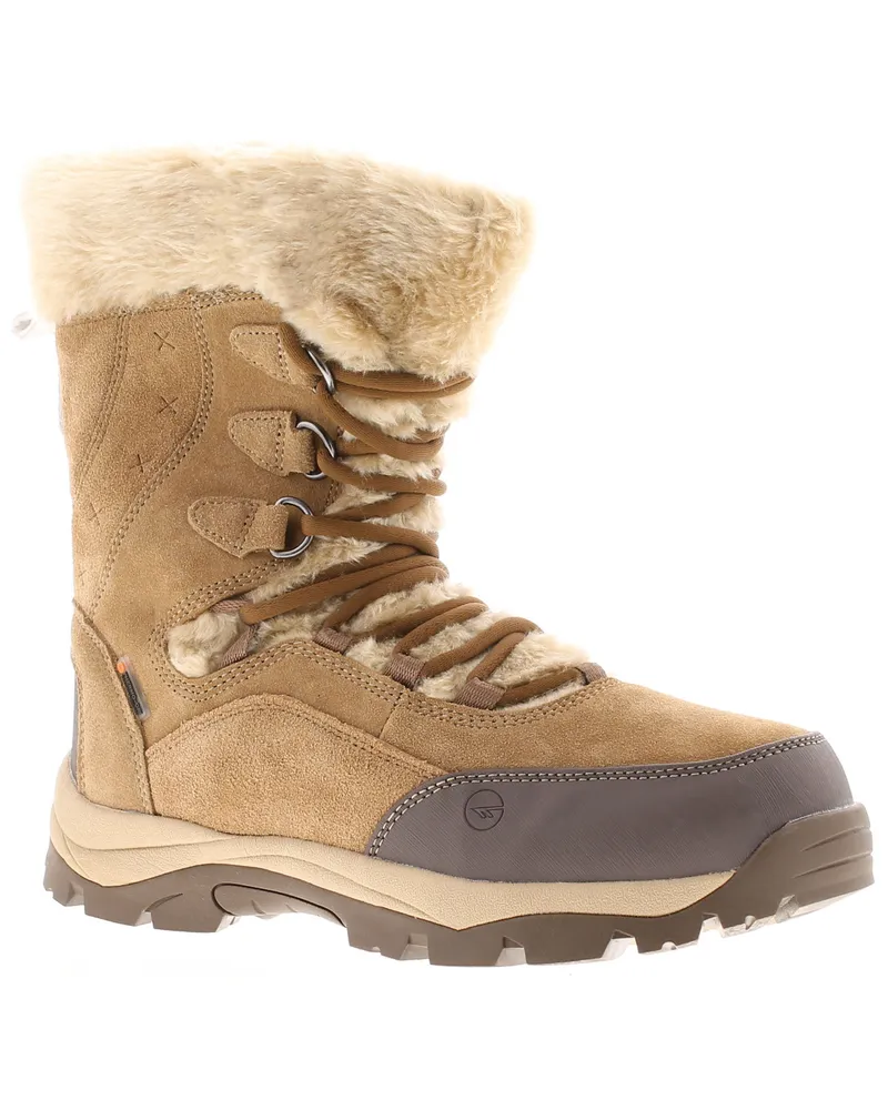 Hi-Tec Damen Wanderschuhe Moritz Wasserdicht 200 Wildleder Schnürsenkel braun Braun