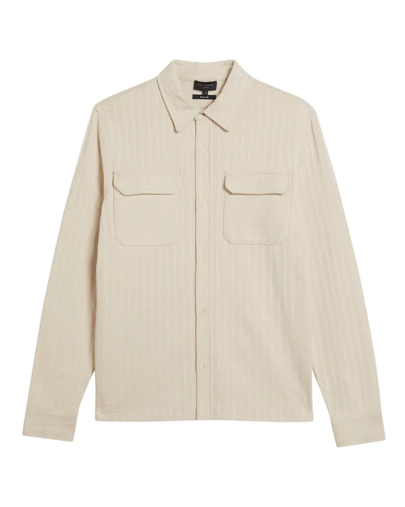 Ted Baker Belza Regular Fit strukturiertes Hemd - Weiß Weiß