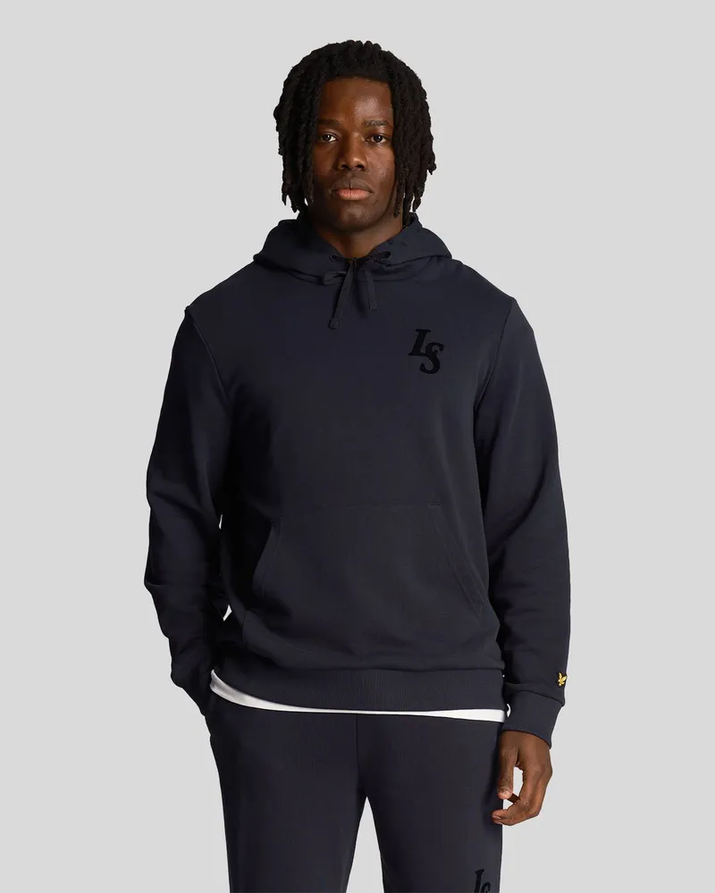 Lyle & Scott Herren Club Emblem Hoodie in Dunkelblau Marineblau