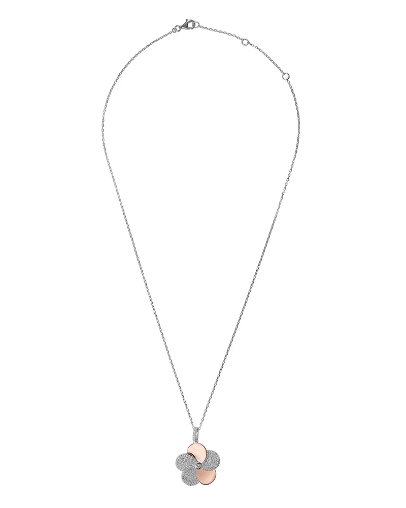 Orphelia Fioni' Damen-Kette mit Anhänger aus 925er Sterlingsilber, Silber/Rosé, ZH-7452 Silber