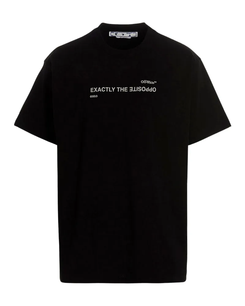 OFF-WHITE Spiral Opposite Over Kurzarm-T-Shirt - Schwarz Schwarz