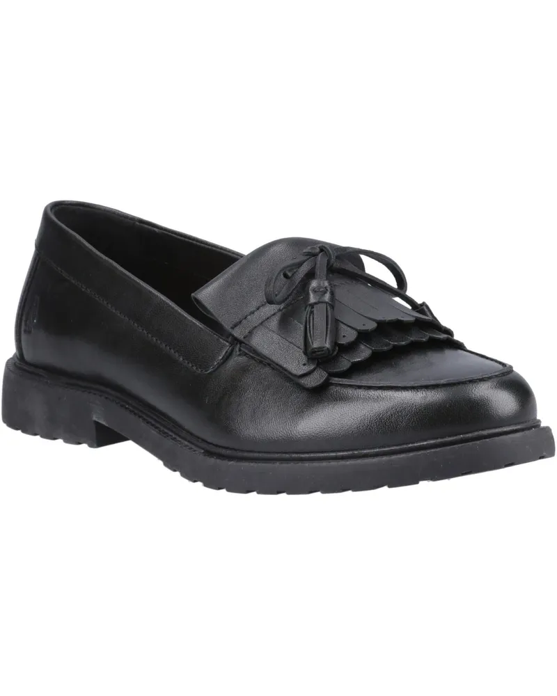 Hush Puppies Verity Kiltie Leder-Slipper für Damen - Schwarz Schwarz