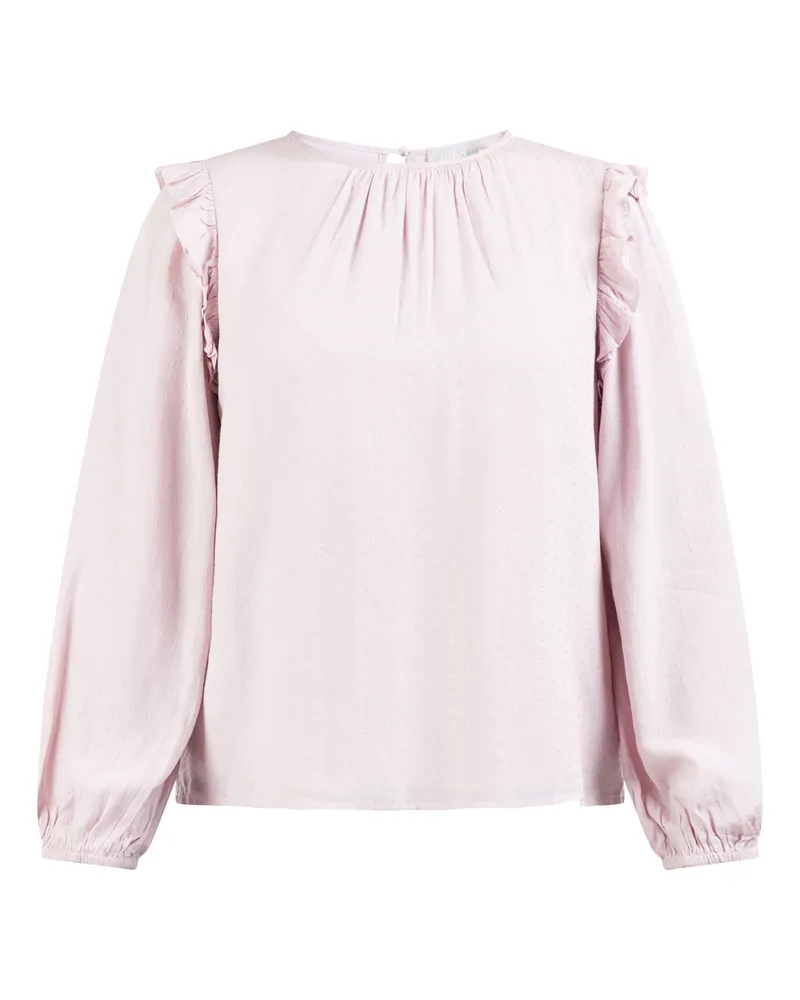 Usha Klassische lange Bluse - Lila Lila